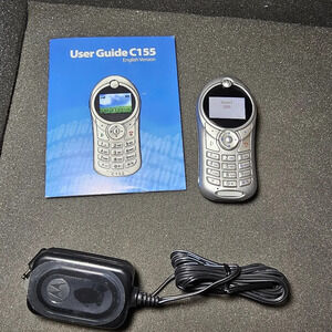 MOTOROLA C155 CELLPHONE RARE NEW OPEN BOX HAS PROTECTIVE PLASTIC ON IT WORKING